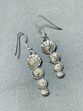 Sparkling Vintage Native American Navajo Sterling Silver Flower Earrings-Nativo Arts