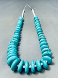 225 G Chunky Spider Web Turquoise Vintage Native American Navajo Necklace