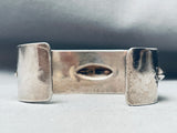 Protruding Repousse Vintage Native American Navajo Sterling Silver Bracelet-Nativo Arts