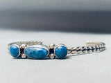 Incredible Vintage Native American Navajo Denim Lapis Sterling Silver Bracelet-Nativo Arts