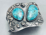 Rare Birdeye Mine!! Vintage Native American Navajo Turquoise Sterling Silver Bracelet-Nativo Arts