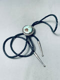 INCREDIBLE VINTAGE NAVAJO ROYSTON TURQUOISE STERLING SILVER BOLO TIE
