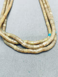 One Of The Best Ever Serpentine Vintage Navajo Sterling Silver Necklace-Nativo Arts