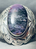 One Of The Best Ever Vintage Native American Navajo Sugilite Sterling Silver Bracelet-Nativo Arts