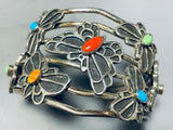 World Of Butterflies!!! Vintage Turquoise Sterling Silver Bracelet-Nativo Arts