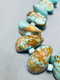 Boulders Of Royston Turquoise Vintage Navajo Sterling Silver Necklace-Nativo Arts