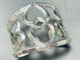 The Most Unique Vintage Native American Navajo Hearts Of Love Sterling Silver Bracelet-Nativo Arts