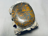 Massive Turtle Native American Navajo Spiderweb Turquoise Sterling Silver Bracelet-Nativo Arts