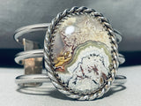 Marshmellow Agate!! Vintage Native American Navajo Sterling Silver Bracelet Old-Nativo Arts