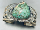 One Of The Best Vintage Native American Navajo Jasper Sterling Silver Leaf Bracelet-Nativo Arts