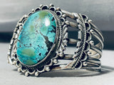 Boyd Astem Vintage Native American Navajo Domed Turquoise Sterling Silver Bracelet-Nativo Arts