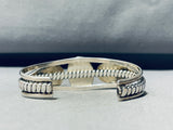 Very Rare Vintage Native American Navajo Rhodochrosite Sterling Silver Bracelet Cuff-Nativo Arts