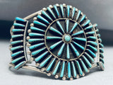 Rare Wallace Vintage Native American Zuni Turquoise Sterling Silver Bracelet-Nativo Arts