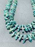 Native American Traditional Vintage Santo Domingo Royston Turquoise Sterling Silver Necklace-Nativo Arts