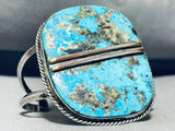 Ithica Peak Turquoise!!! Important Vintage Native American Navajo Sterling Silver Bracelet-Nativo Arts
