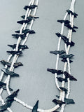 One Of The Most Unique Vintage Navajo Blackbird Sterling Silver Necklace-Nativo Arts