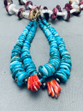 Fantastic Vintage Santo Domingo Purple Shell Turquoise Necklace-Nativo Arts