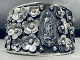 The Best Vintage Lady Of Guadalupe Sterling Silver Bracelet Cuff-Nativo Arts
