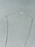 Impressive Native American Navajo Blue Gem Turquoise Sterling Silver Signed Cross Necklace-Nativo Arts