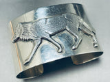 The Most Unique Vintage Native American Navajo Wolf Diem Johnson Sterling Silver Bracelet-Nativo Arts