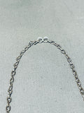 Native American One Of The Most Beautiful Vintage Navajo Turquoise Sterling Silver Necklace-Nativo Arts