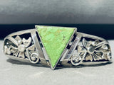 Les Beaker Orvil Jack Turquoise!! Vintage Native American Navajo Sterling Silver Bracelet-Nativo Arts