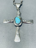 Heavy Important!! Vintage Native American Navajo Ben Begaye Turquoise Sterling Silver Necklace-Nativo Arts
