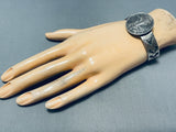 Outstanding Vintage Native American Navajo Sterling Silver Half Dollar Bracelet-Nativo Arts