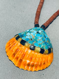 Native American Marvelous Vintage Santo Domingo Shell & Pipestone Necklace-Nativo Arts