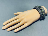 Stunning!! Vintage Native American Navajo Jade Sterling Silver Bracelet-Nativo Arts