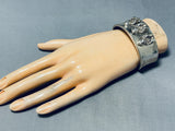 Very Unique Vintage Southwest Sterling Silver Storyteller Bracelet Cuff-Nativo Arts