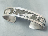 Evelyn Yazzie Impressive Vintage Native American Navajo Sterling Silver Bracelet