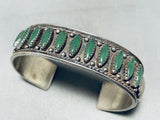 One Of The Best Ever Vintage Native American Navajo Jade Sterling Silver Bracelet-Nativo Arts