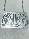 Detailed Vintage Native American Hopi Sterling Silver Bear Paw Necklace-Nativo Arts
