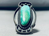 Interesting Vintage Native American Navajo Royston Turquoise Sterling Silver Ring-Nativo Arts