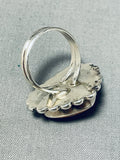 Charming Vintage Native American Navajo Spiny Heart Sterling Silver Large Ring-Nativo Arts
