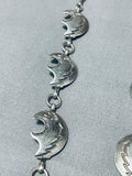 One Of The Most Beauitful Vintage Native American Navajo Bear Sterling Silver Necklace-Nativo Arts