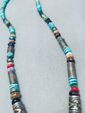 Authentic Thomas Singer Vintage Native American Navajo Turquoise Sterling Silver Necklace-Nativo Arts