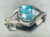 Rare Fox Turquoise Vintage Native American Navajo Sterling Silver Bracelet-Nativo Arts