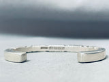 Stunning Vintage Native American Navajo Signed Mel Francis Channel Sterling Silver Bracelet