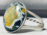 One Of The Most Unique Ever Jasper Vintage Native American Navajo Sterling Silver Bracelet-Nativo Arts