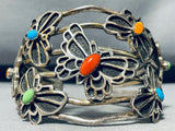 World Of Butterflies!!! Vintage Turquoise Sterling Silver Bracelet-Nativo Arts