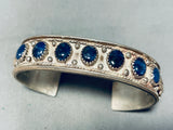 Very Rare Vintage Native American Navajo Dreamy Blue Lapis Sterling Silver Bracelet-Nativo Arts