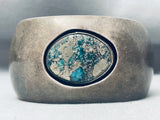 One Of The Most Unique Vintage Native American Navajo Morenci Turquoise Sterling Silver Bracelet-Nativo Arts