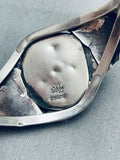 One Of The Best Vintage Native American Navajo Variscite Sterling Silver Bracelet-Nativo Arts