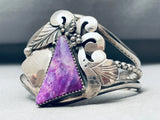 Gorgeous Vintage Native American Navajo Charoite Sterling Silver Bracelet-Nativo Arts