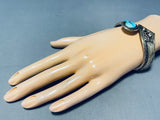 Most Unique Vintage Native American Navajo Turquoise Gold Sterling Silver Inlay Bracelet-Nativo Arts