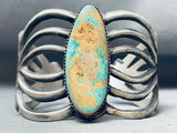 Swirls Of Silver Vintage Native American Navajo Royston Turquoise Sterling Silver Bracelet-Nativo Arts