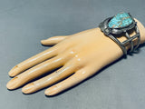 Indian Mountain Turquoise!! Rare Vintage Native American Navajo Sterling Silver Bracelet-Nativo Arts