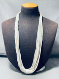Native American Sensational Vintage Santo Domingo White Shell Necklace-Nativo Arts